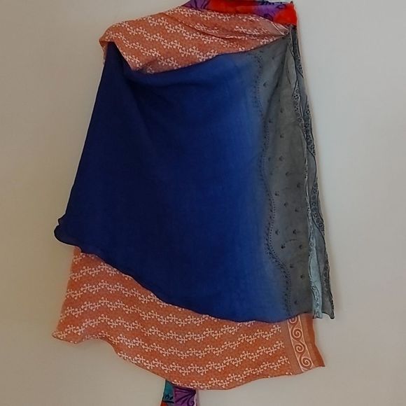Stylish Orange Midi Skirt - Picture 2 of 4